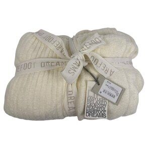 Barefoot Dreams Cozychic Lite Ribbed Throw Blankets Pearl Nylon 54" x 72"